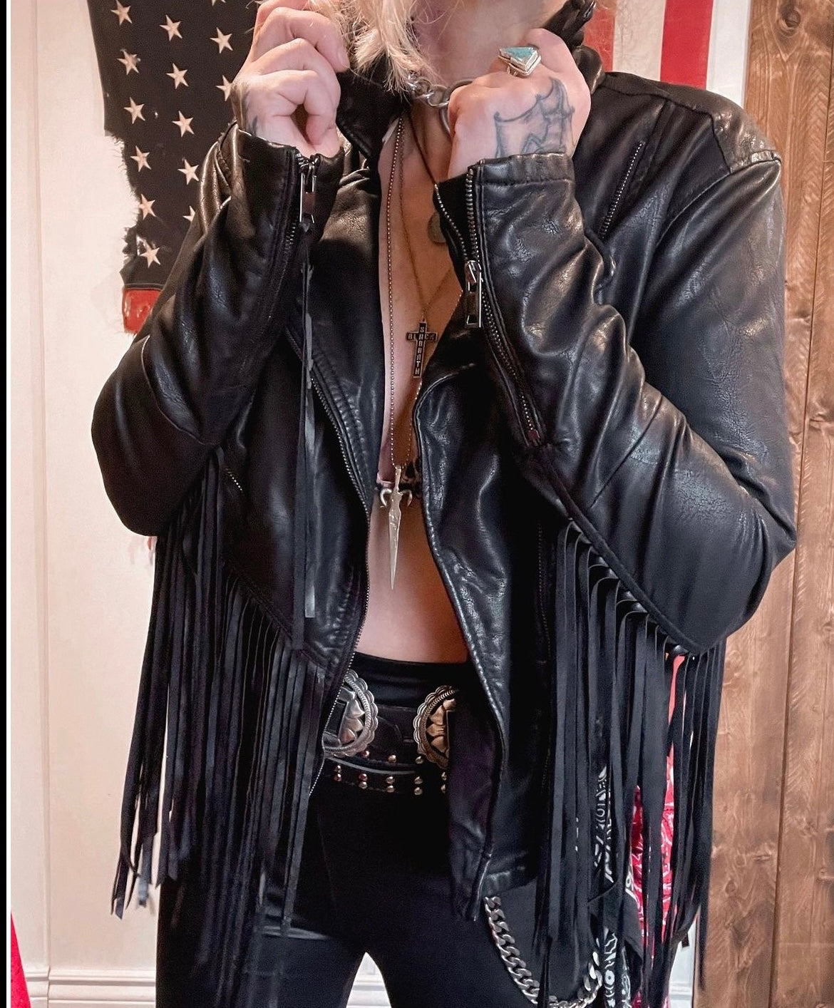 Lunatic Fringe Vegan Leather jacket